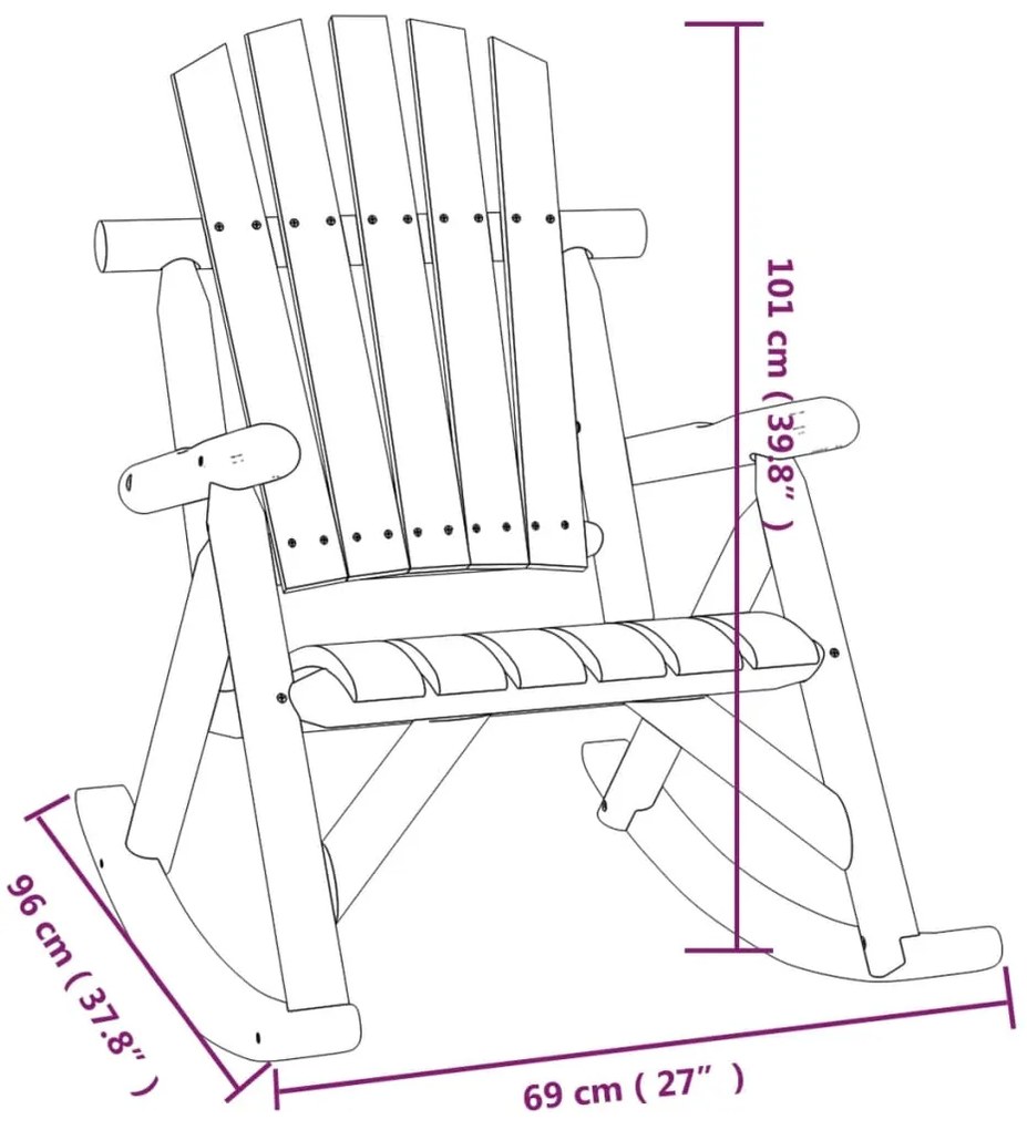 vidaXL Σαλόνι Κήπου Σετ 4 Τεμαχίων από Μασίφ Ξύλο Ελάτης