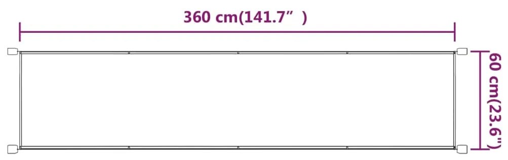 Τέντα Κάθετη Τερακότα 60 x 360 εκ. από Ύφασμα Oxford - Κόκκινο