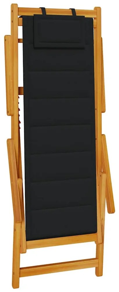 vidaXL Καρέκλα Παραλίας με μαξιλάρι 2 pcs Καφέ 61.5 x 123 x 82cm