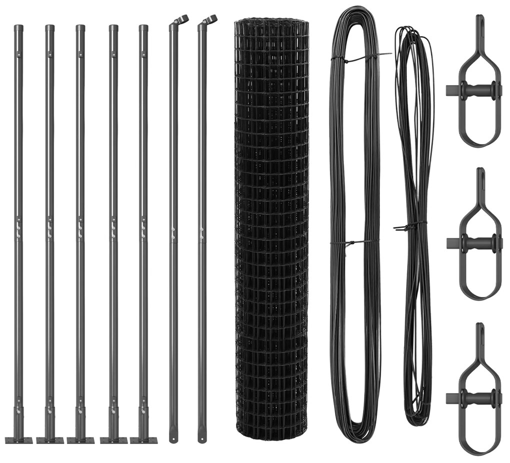 vidaXL Euro Fence με 7 Φροδιαστάσεις 1.5x10 μ Γαλβανισμένος Χάλυβας