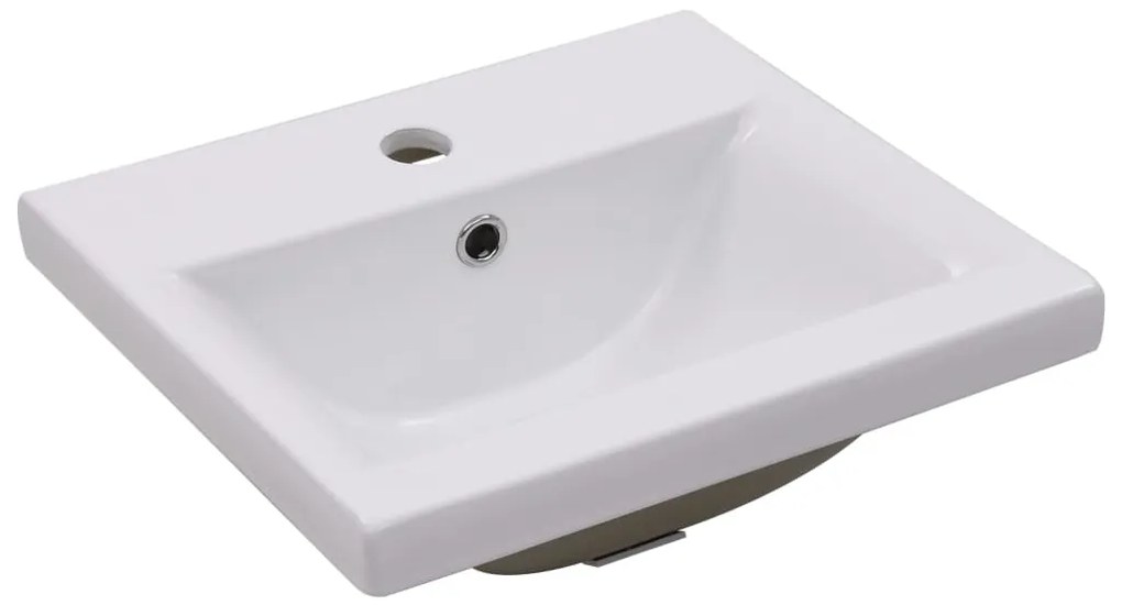 vidaXL Νιπτήρας Ένθετος Λευκός 42 x 39 x 18 εκ. Κεραμικός