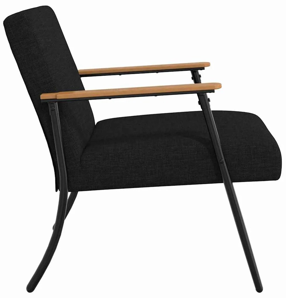 vidaXL Πολυθρόνα Μαύρο 59 x 75 x 78 εκ ύφασμα