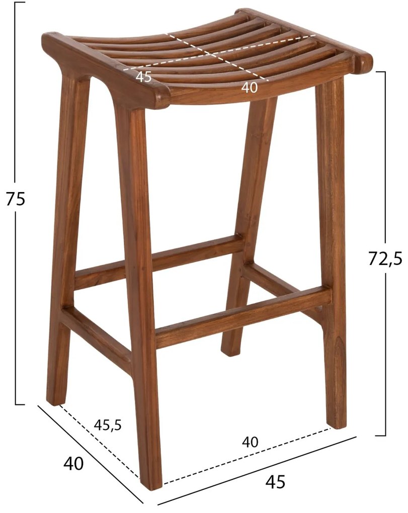 ΣΚΑΜΠΟ ΜΠΑΡ BUNDY ΞΥΛΟ ΤΕΑΚ ΣΕ ΚΑΡΥΔΙ 45x40x75Υεκ.