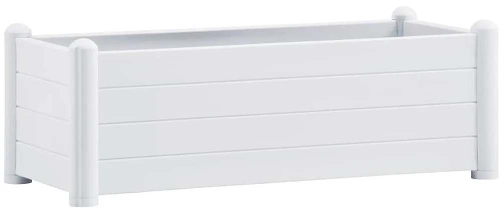 vidaXL Ζαρντινιέρα Υπερυψωμένη Λευκή 100 x 43 x 35 εκ. Πολυπροπυλένιο