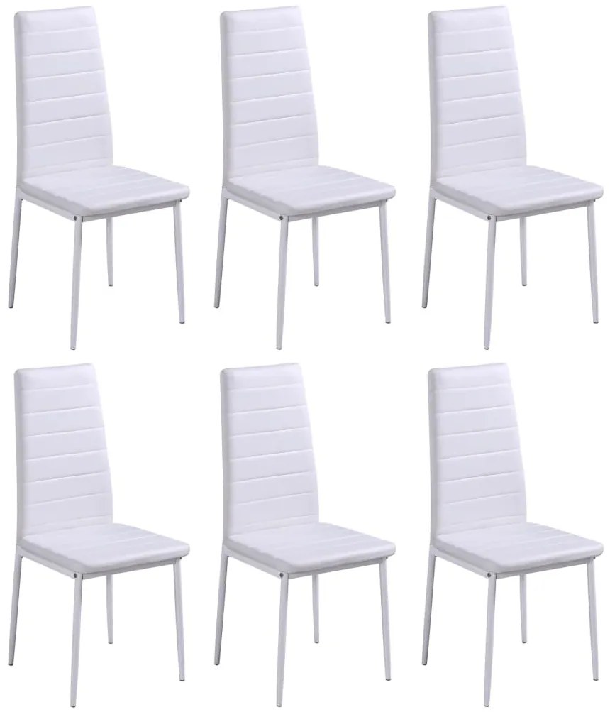 vidaXL Τραπεζαρία 7 τεμαχίων Μαύρο και Λευκό