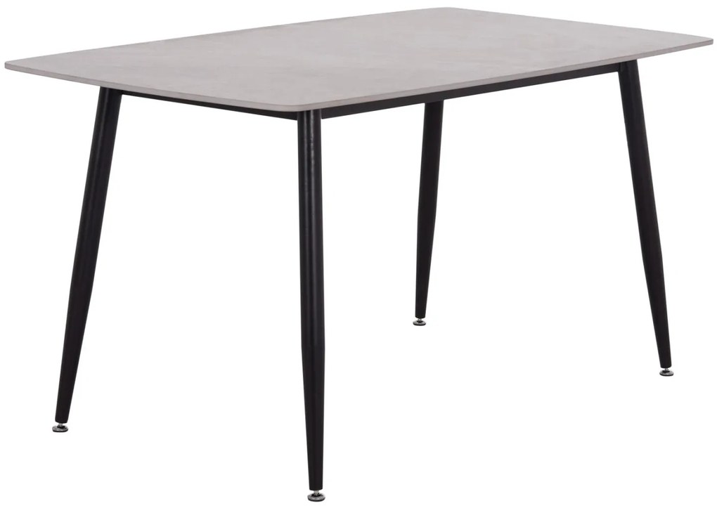 Τραπέζι RAVEN Κεραμικό TOP με Όψη Γκρί Μάρμαρο 140x80x74Υεκ. 140x80x74 εκ.