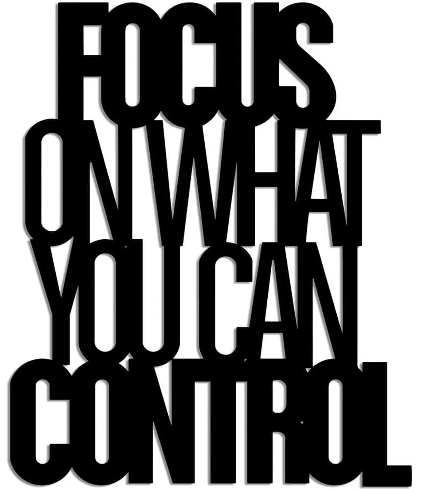 Διακοσμητικό Τοίχου Focus Control 891TNL3372 40x49cm Black Wallity Μέταλλο