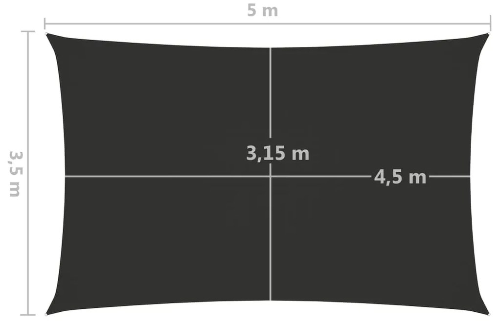 ΠΑΝΙ ΣΚΙΑΣΗΣ ΟΡΘΟΓΩΝΙΟ ΑΝΘΡΑΚΙ 3,5 X 5 Μ. ΑΠΟ ΎΦΑΣΜΑ OXFORD 135105