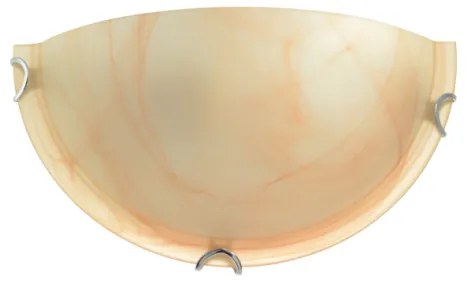 Απλίκα Φωτιστικό Τοίχου Γυαλί-Μέταλλο 30cm ALBATRE Aca-XD01302Y-Κεχριμπάρι XD01302Y