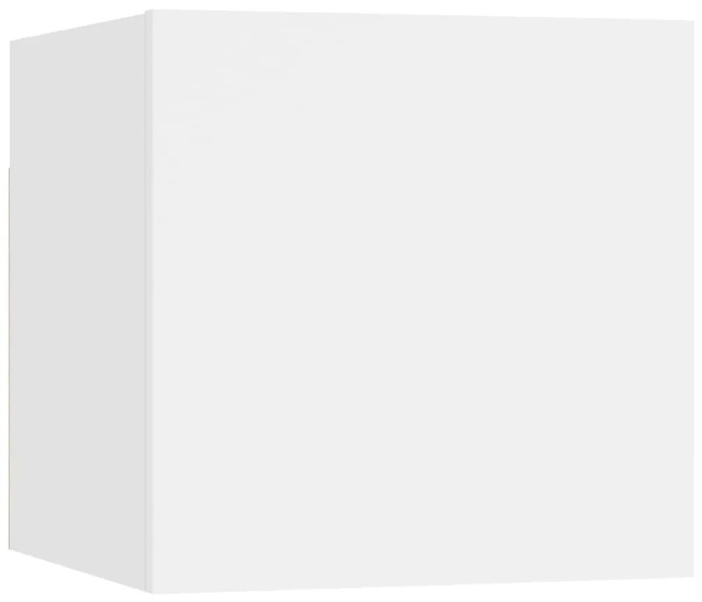 vidaXL Κομοδίνο Λευκό 30,5 x 30 x 30 εκ. από Επεξ. Ξύλο