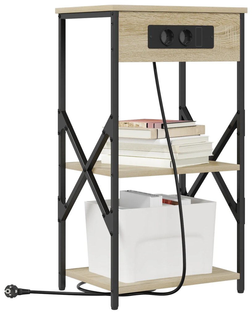 vidaXL Κουτιά Κρεβατοκάμαρας 2 pcs Sonoma Δρυς 41 x 31 x 76 εκ.