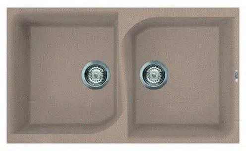 Elleci Ego 450 Ένθετος Νεροχύτης κουζίνας Tortora 43 86x50cm