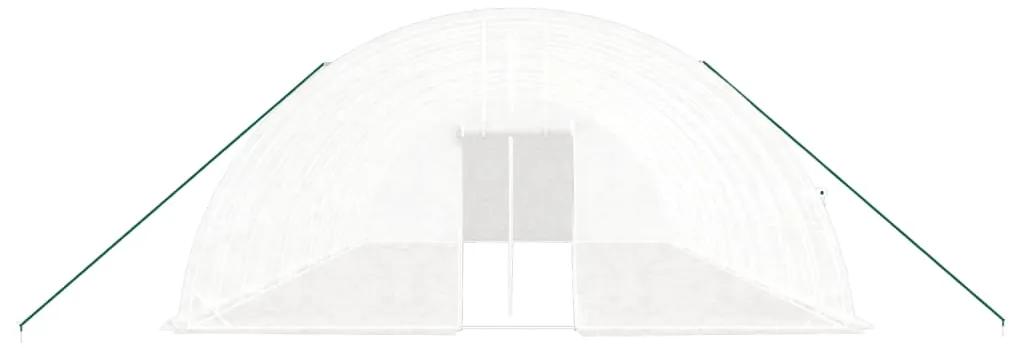 vidaXL Θερμοκήπιο με Ατσάλινο Πλαίσιο Λευκό 72 μ² 12 x 6 x 2,85 μ.