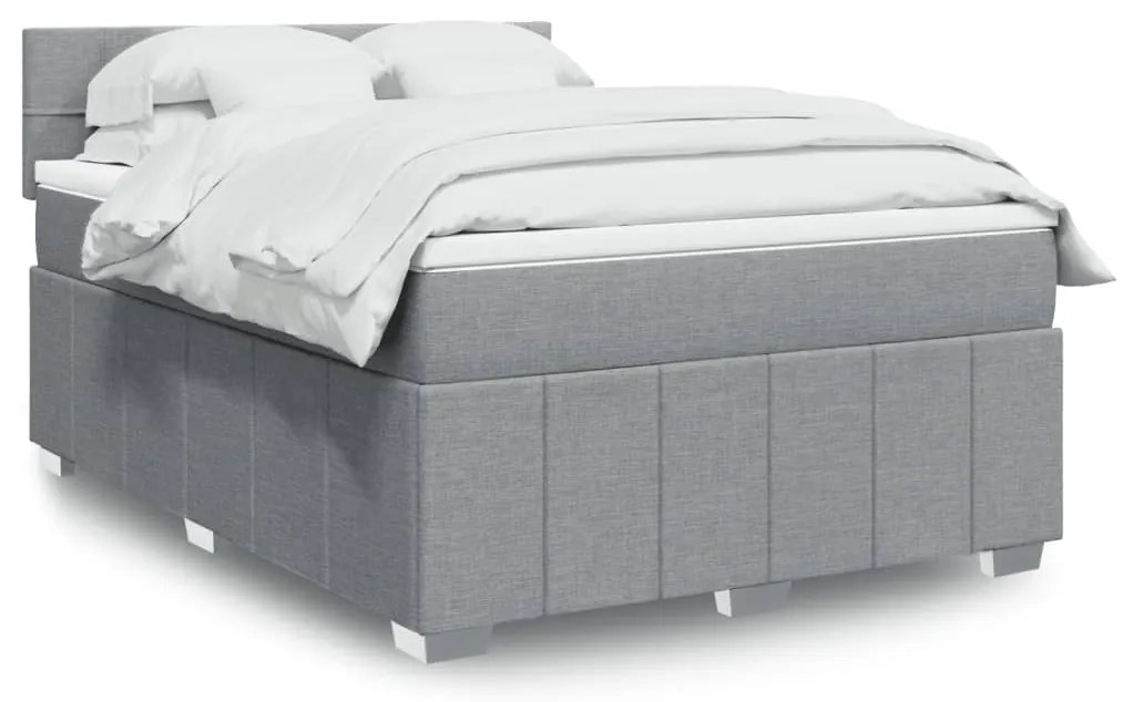 vidaXL Κρεβάτι Boxspring με Στρώμα Αν. Πράσινο 160x200εκ Υφασμάτινο