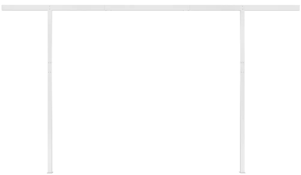 vidaXL Τέντα Συρόμενη Χειροκίνητη με Στύλους Μπλε / Λευκό 4,5 x 3,5 μ.