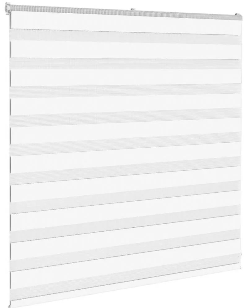 vidaXL Ζέβρα τυφλή Λευκό Πλάτος υφάσματος 140,9 εκ. Πολυεστέρας