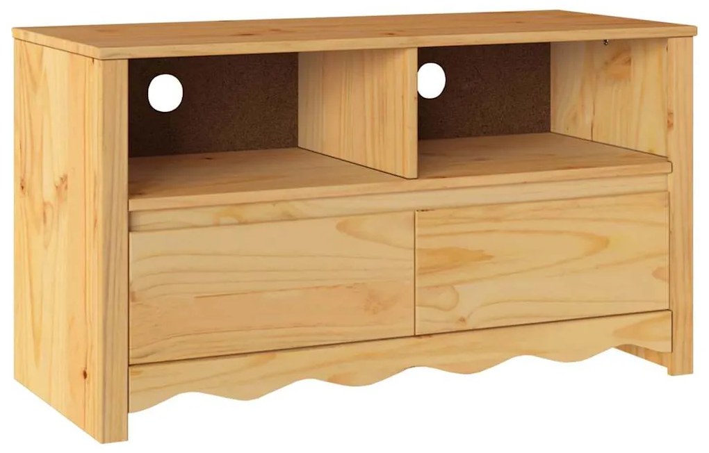 vidaXL Τηλεοπτική Βάση Καφέ 99 x 43 x 55 εκ. Μασίφ ξύλο πεύκου