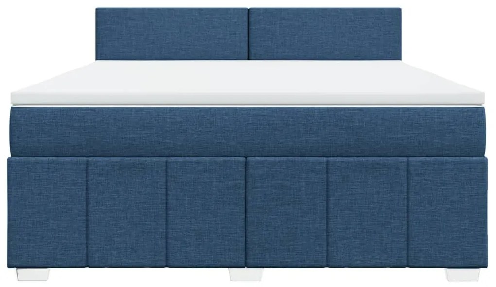 ΚΡΕΒΑΤΙ BOXSPRING ΜΕ ΣΤΡΩΜΑ ΜΠΛΕ 180X200 ΕΚ. ΥΦΑΣΜΑΤΙΝΟ 3289446