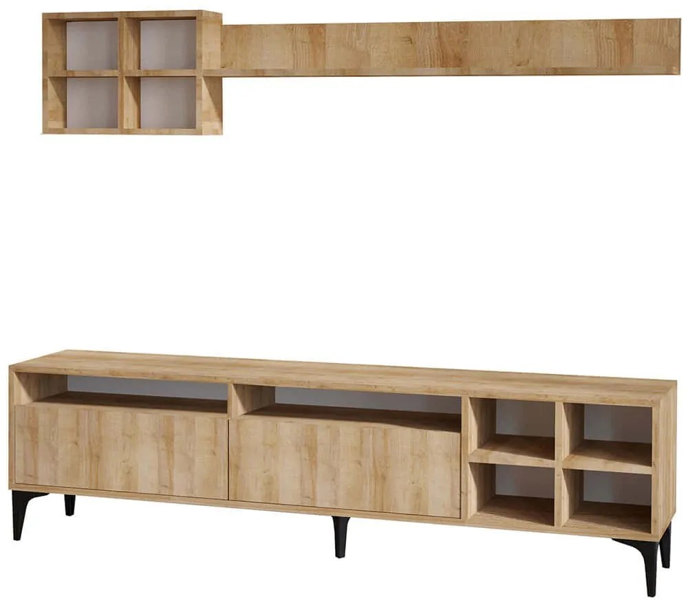Σύνθεση Τηλεόρασης Debbie 393MRD1207 180x35x52cm Oak