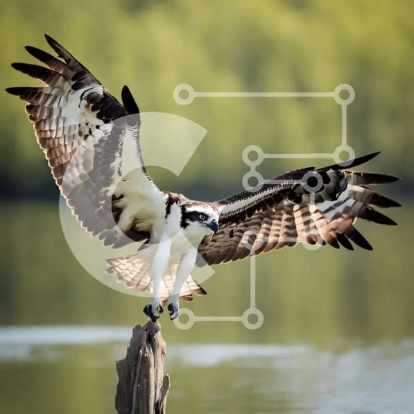 Intra Συλλεκτικό Ξύλινο Παζλ Plywood  4mm - Ψαραετός σκαρφαλωμένος σε κούτσουρο δέντρου Σε Ξύλινο Κουτί - Διαστάσεις: 10x10 cm – 25 κομμάτια