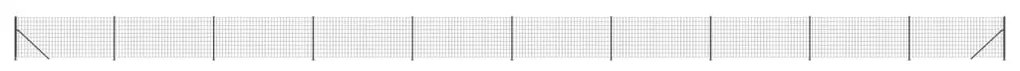 vidaXL Συρματόπλεγμα Περίφραξης Ανθρακί 1,1 x 25 μ. με Βάσεις Φλάντζα