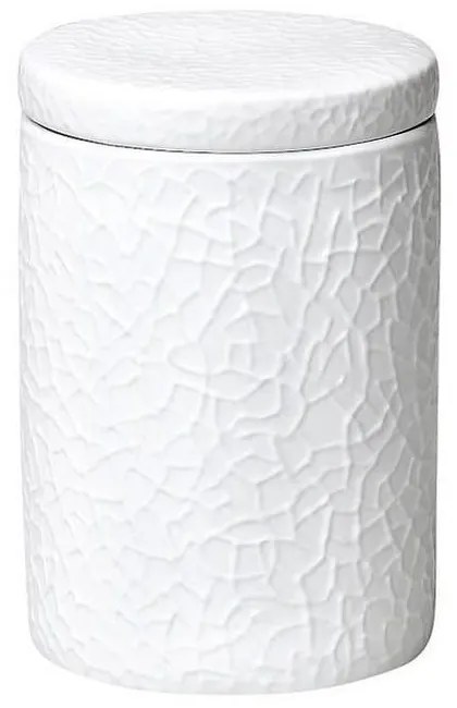 Δοχείο Με Καπάκι Τσαλακωμένο Μεγάλο 16cm Wem707 White Espiel Porcelain