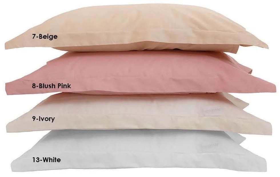 Μαξιλαροθήκη Σετ 2Τμχ Luxury Unicolour 13 White Anna Riska 50Χ70 100% Cotton Satin