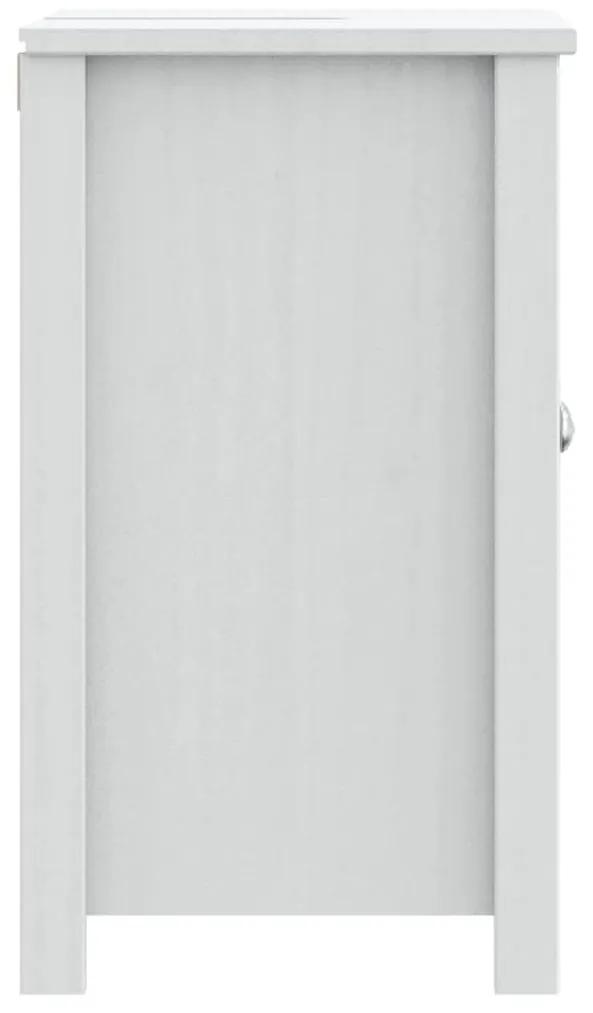 Ντουλάπι Νιπτήρα BERG Λευκό 60 x 34 x 59 εκ. Μασίφ Ξύλο Πεύκου - Λευκό