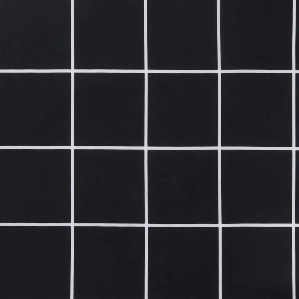 vidaXL Μαξιλάρι Πάγκου Κήπου Μαύρο Καρό 180x50x7 εκ. Ύφασμα Oxford