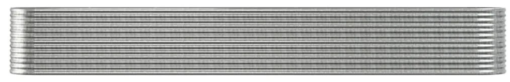 vidaXL Ζαρντινιέρα Ασημί 512x80x68 εκ. Ατσάλι με Ηλεκτρ. Βαφή Πούδρας