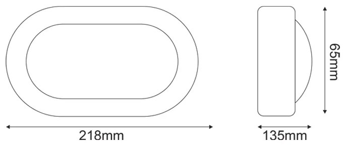 ΑΠΛΙΚΑ ΓΚΡΙ ΙΡ54 Ε27 max.40W 218x135x65mm RAL 7016M