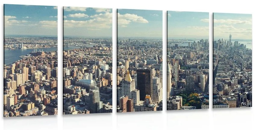 Άποψη εικόνας 5 μερών του μαγευτικού κέντρου της Νέας Υόρκης