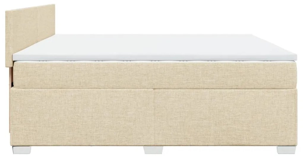 ΚΡΕΒΑΤΙ BOXSPRING ΜΕ ΣΤΡΩΜΑ ΚΡΕΜ 200X200 ΕΚ. ΥΦΑΣΜΑΤΙΝΟ 3285993