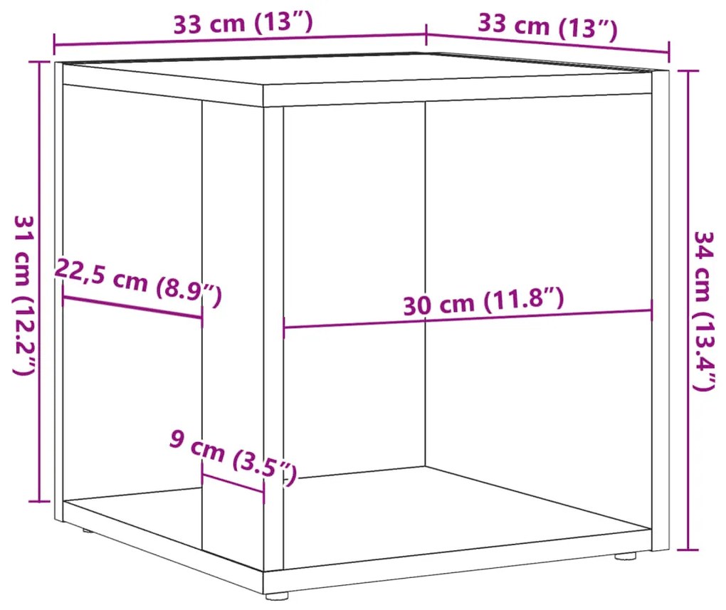 ΒΟΗΘΗΤΙΚΟ ΤΡΑΠΕΖΙ ΑΡΤΙΣΙΑΝΗ ΔΡΥΣ 33X33X34 ΕΚ. ΕΠΕΞ. ΞΥΛΟ 856717