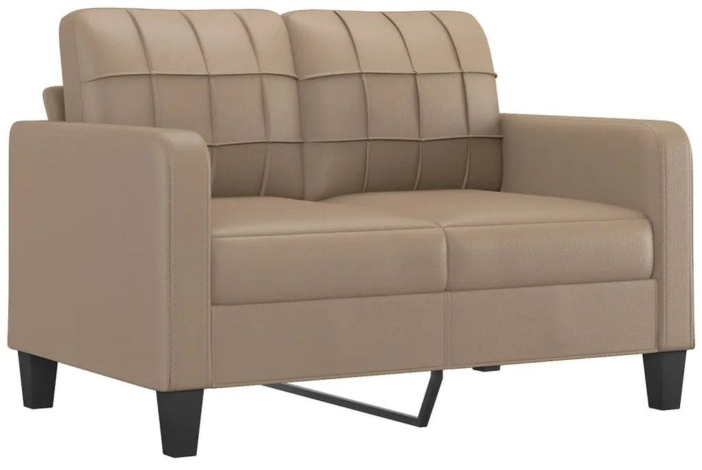 vidaXL Πολυθρόνες Σετ 2 Τεμ. Καπουτσίνο Συνθετικό Δέρμα Μαξιλάρια