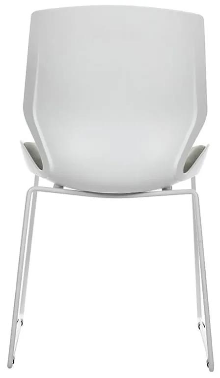Καρέκλα γραφείου επισκέπτη Genuine pakoworld PP λευκό-γκρι