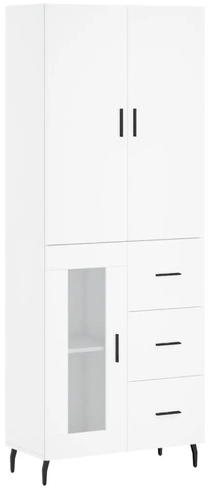 vidaXL Ντουλάπι Λευκό 69,5x34x180 εκ. από Επεξεργασμένο Ξύλο