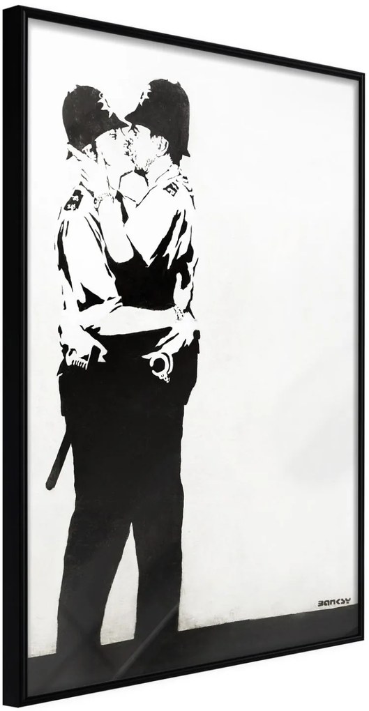 Αφίσα - Banksy: Kissing Coppers II - 40x60 - Μαύρο - Χωρίς πασπαρτού