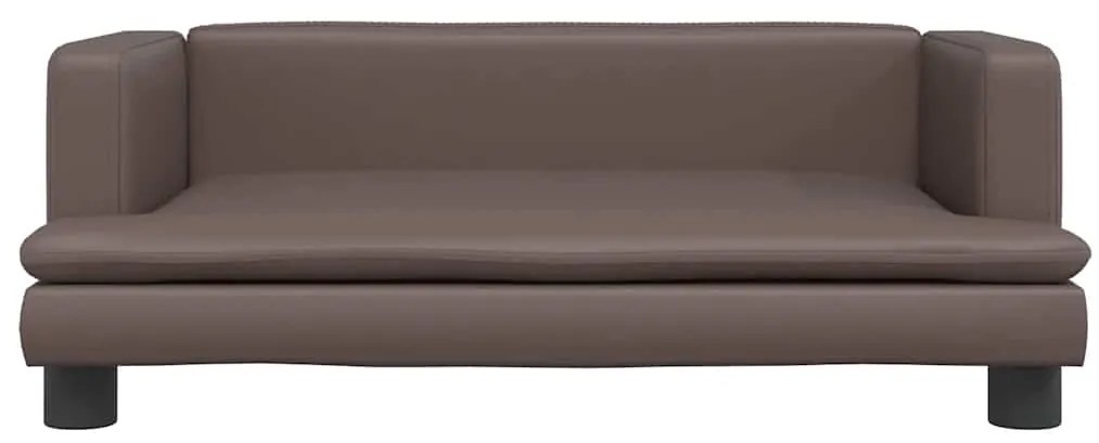 vidaXL Καναπές Παιδικός Καφέ 80 x 45 x 30 εκ. από Συνθετικό Δέρμα