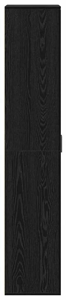 vidaXL Υψηλόμπαρο Μαύρη δρυς 70 x 35 x 180 εκ. Επεξεργασμένο ξύλο