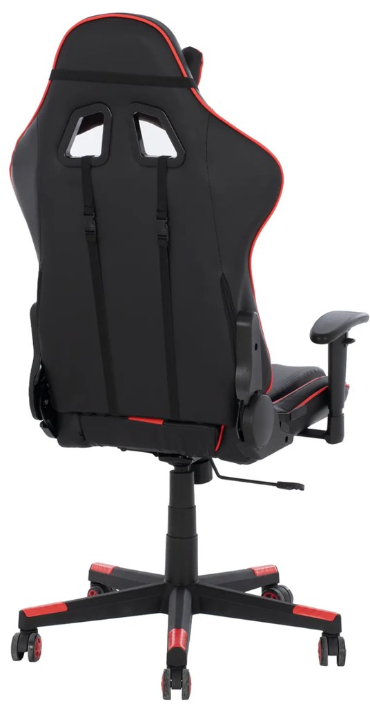ΚΑΡΕΚΛΑ ΓΡΑΦΕΙΟΥ GAMING DOCKS HM1162.01 ΜΑΥΡΟ ΚΟΚΚΙΝΟ PU 67x70x130 εκ.
