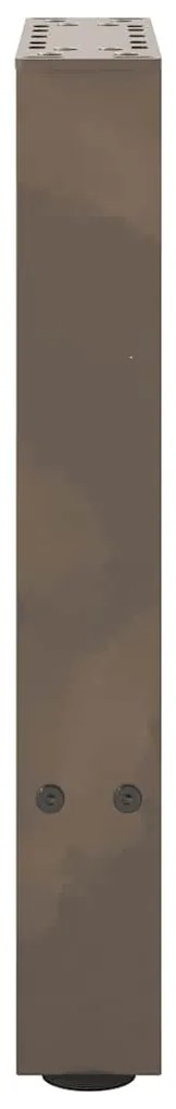 vidaXL Πόδια Τραπεζιού Σαλονιού 2 τεμ. Φυσικό Ατσάλι 38x(42-43) εκ. Ατσάλι