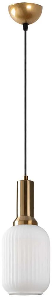 Φωτιστικό Οροφής Asker 521SHN3586 Φ13x118cm 1xE27 40W White-Gold Opviq