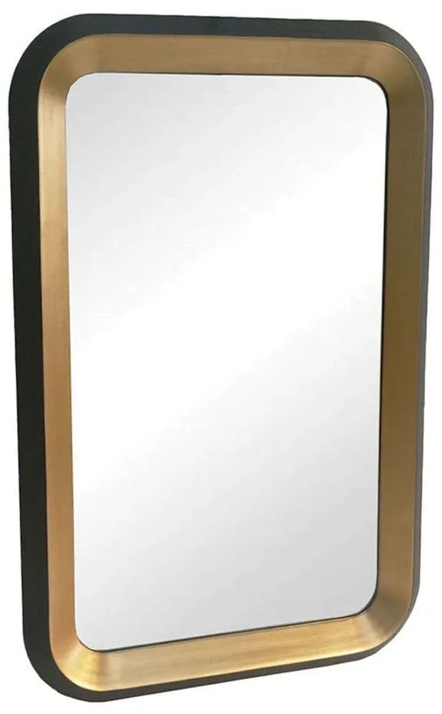 Καθρέπτης Τοίχου Contrasto 11-0552 71x107cm Black-Gold Mdf, Glass