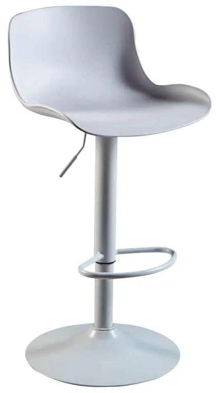 Σκαμπώ MOSS BAR Μέταλλο/PP Άσπρο 44x45x58/81-79/102cm (Σετ 2 ΤΕΜ)