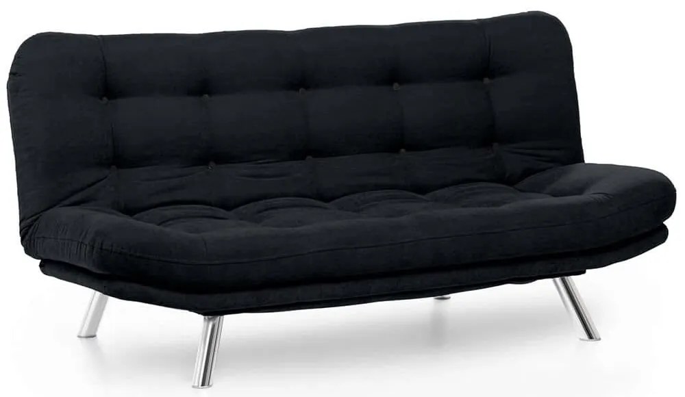 Καναπές - Κρεβάτι Τριθέσιος Misa 859FTN2805 200x105x95cm Black
