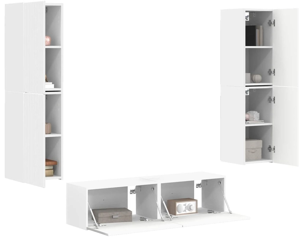 vidaXL 3 pcs Λευκό