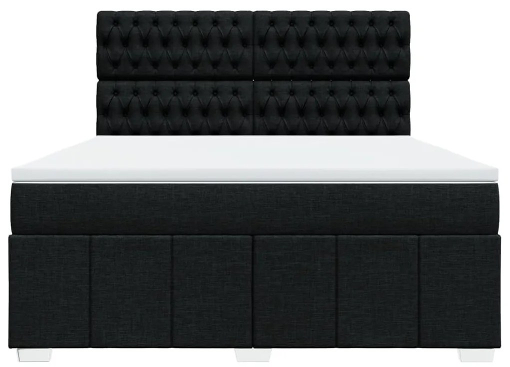 ΚΡΕΒΑΤΙ BOXSPRING ΜΕ ΣΤΡΩΜΑ ΜΑΥΡΟ 180X200 ΕΚ. ΥΦΑΣΜΑΤΙΝΟ 3291756