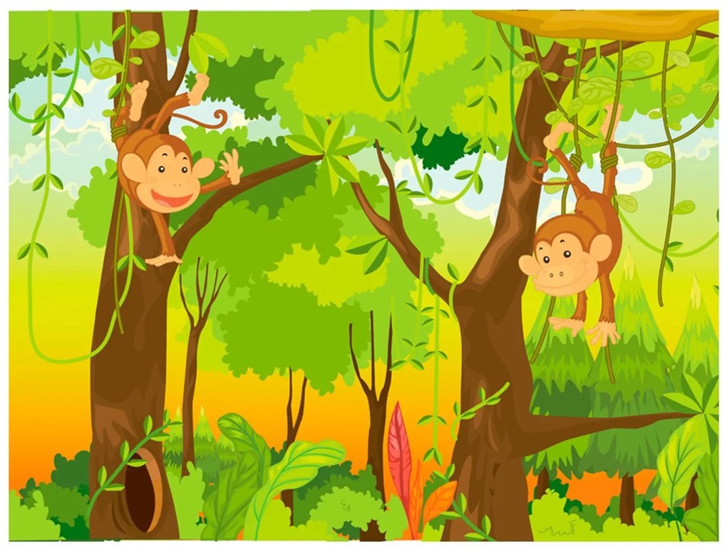 Φωτοταπετσαρία - jungle - monkeys 350x270