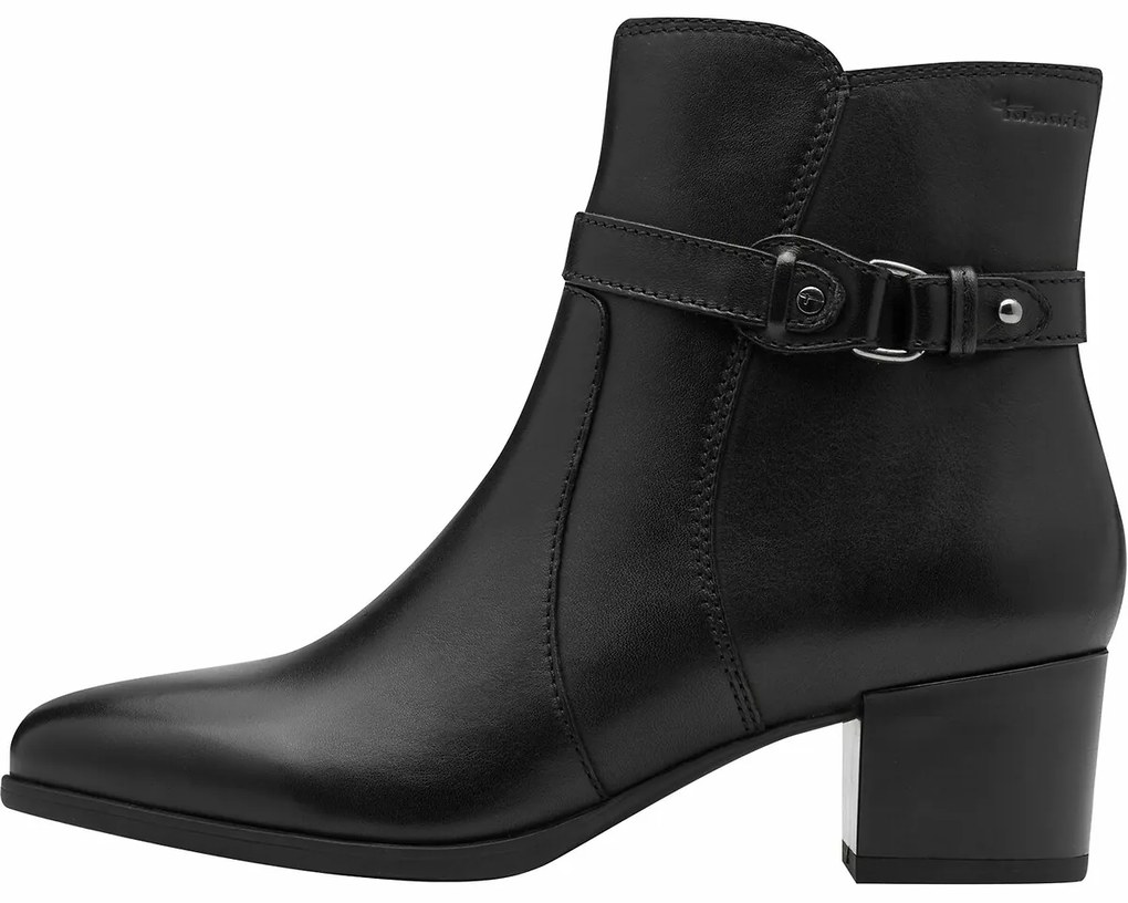 Μποτάκια με τακούνι από δέρμα